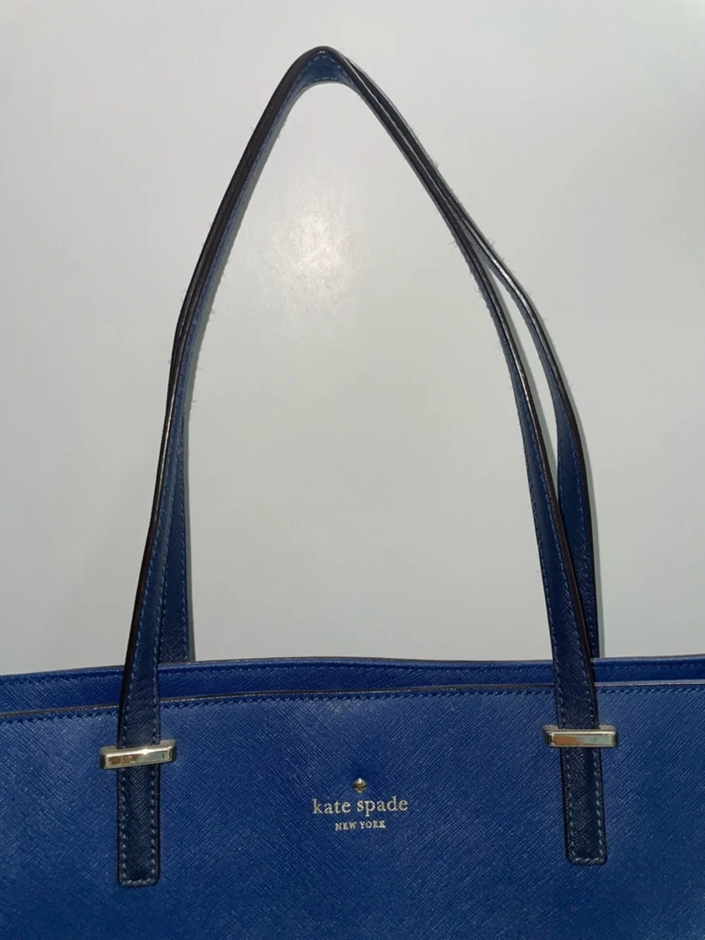 Kate Spade Cedar Street Harmony Color-block Two Toned Navy Blue Tote Bag Purse